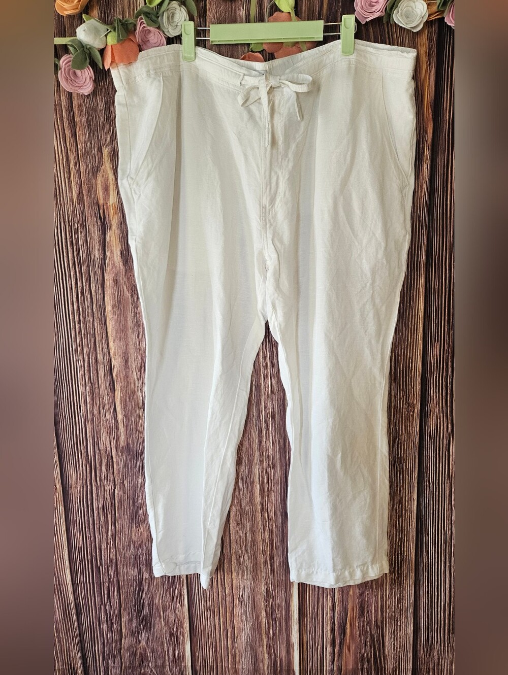Cubavera Linen Blend Straight Fit Pants Size XXL